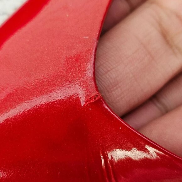 Louis Vuitton Women Pumps Heel Shoes Red Patent Leather Size 36 Made in Italy - Picture 11 of 12